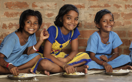 Just one meal to a school going child. Just one meal to a school going child.